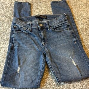 Express Midrise Stretch Distressed Jeans